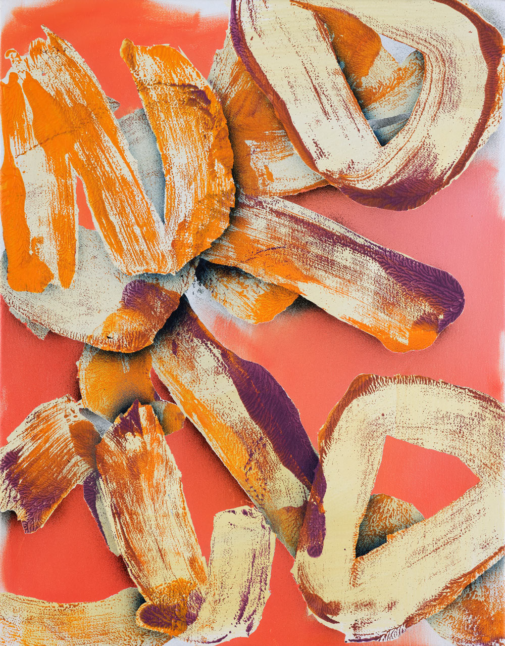 Malwin Faber, 23-007, 2023, oil, acrylic and spray paint on canvas, 70 × 55 cm